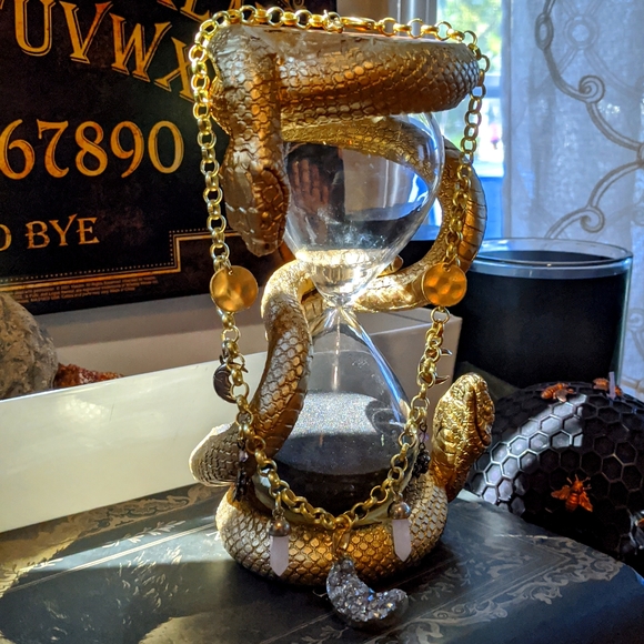 Moon Phase Druzy & Rose Quartz Necklace - Picture 4 of 10